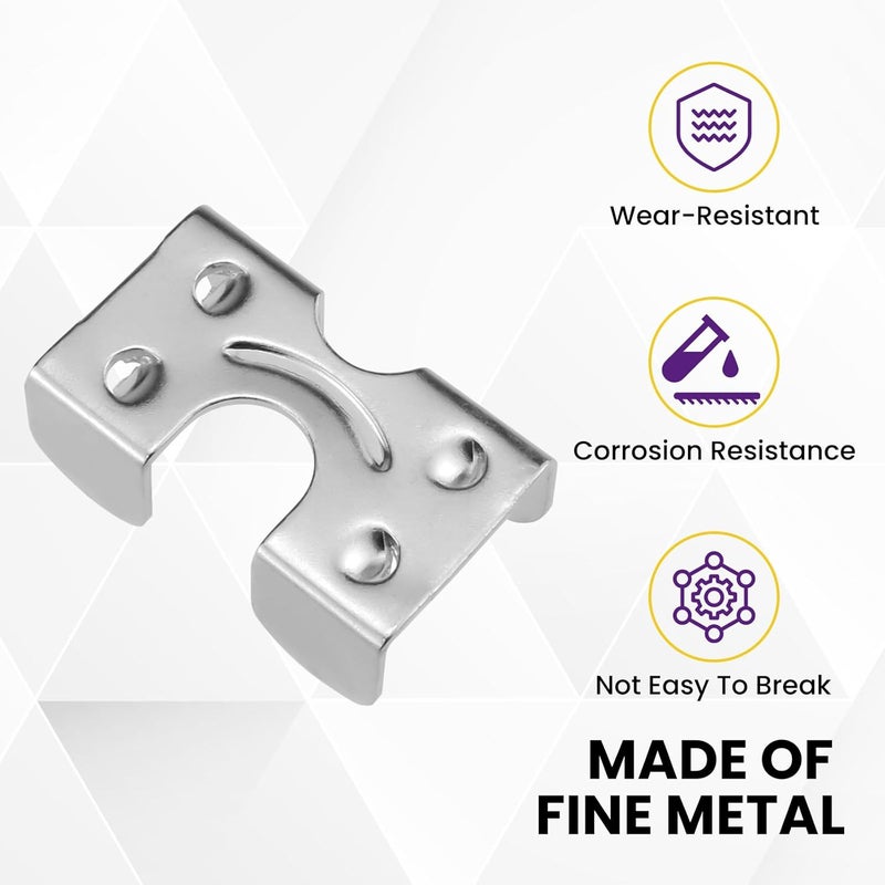 Catuy 1/4 Inch Double Rope Clips, Heavy Duty Zinc Plated Double-Ended Rope Clamps, Rope Loop End Clip for Twisted or Braided Ropes (Silver) - Image 3